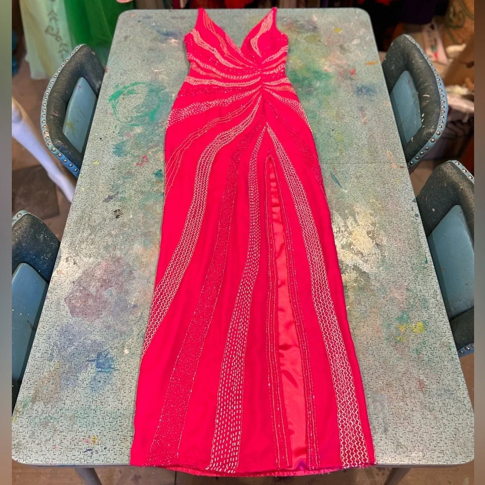 Y2K Beaded Barbie Pink Gown - Picture 5 of 16